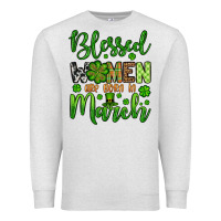 Oatmeal Heather St. Patrick's Blessed women are born in March Premium Sweatshirt - OliviaCreatesArt