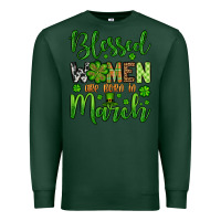 Sports Green St. Patrick's Blessed women are born in March Premium Sweatshirt - OliviaCreatesArt