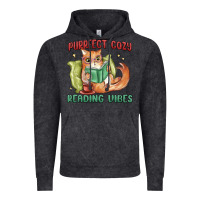 Vintage Black purrfect cozy reading vibes Vintage Hoodie - MaliasSmallBusiness