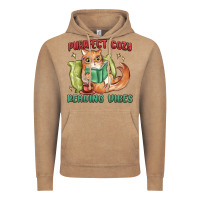 Vintage Coffee purrfect cozy reading vibes Vintage Hoodie - MaliasSmallBusiness