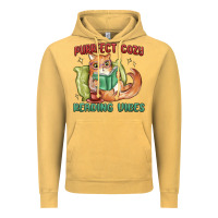 Vintage Mustard purrfect cozy reading vibes Vintage Hoodie - MaliasSmallBusiness