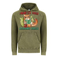 Vintage Olive purrfect cozy reading vibes Vintage Hoodie - MaliasSmallBusiness