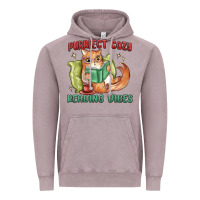Vintage Zinc purrfect cozy reading vibes Vintage Hoodie - MaliasSmallBusiness