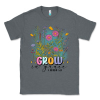 Charcoal Heather grow in grace Classic Tee - MaliasSmallBusiness