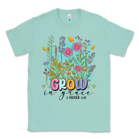Seafoam grow in grace Classic Tee - MaliasSmallBusiness