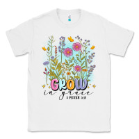 White grow in grace Classic Tee - MaliasSmallBusiness