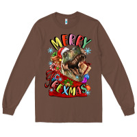 Chestnut t rex merry rexmas Long Sleeve Tee - LillyAllenDesigns