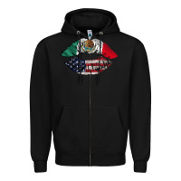 Black mexico usa lips Zipper Hoodie - TumblerDesignByShophia