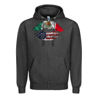 Charcoal Heather mexico usa lips Zipper Hoodie - TumblerDesignByShophia