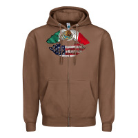 Chestnut mexico usa lips Zipper Hoodie - TumblerDesignByShophia