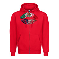 Red mexico usa lips Zipper Hoodie - TumblerDesignByShophia