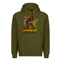 Army Green We are Black History Premium Hoodie - HowdyJamesFarm
