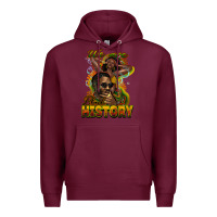 Burgundy We are Black History Premium Hoodie - HowdyJamesFarm