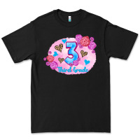 Black back to school flowers third grade 3200x2400 Premium Tee - AdoDesignShop