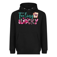 Black feeling lucky Heavyweight Hoodie - OliviaCreatesArt