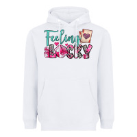 White feeling lucky Heavyweight Hoodie - OliviaCreatesArt
