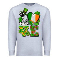 Heather Grey Love St. Patrick's Premium Sweatshirt - OliviaCreatesArt