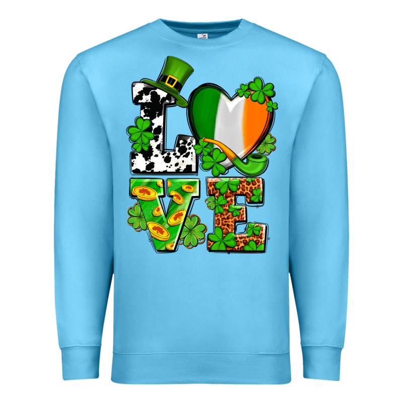 Love St. Patrick's Premium Sweatshirt by OliviaCreatesArt | Teevron