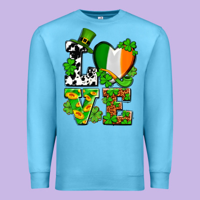 Love St. Patrick's Premium Sweatshirt Designed By Oliviacreatesart