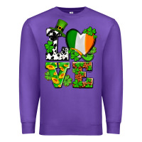 Purple Love St. Patrick's Premium Sweatshirt - OliviaCreatesArt