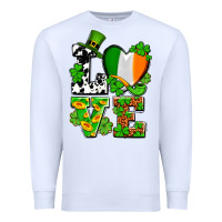 White Love St. Patrick's Premium Sweatshirt - OliviaCreatesArt