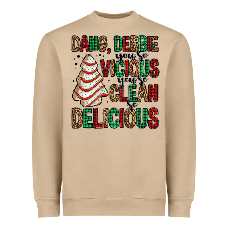 Dang Debbie Christmas Tree Cake Heavyweight Sweatshirt by Jasminsmagicworld | Teevron