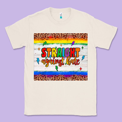 Straight Against Hate Tumbler Classic Tee Designed By Jahusdesignshop