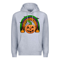 Heather Grey halloween rainbow Premium Hoodie - JahusDesignShop