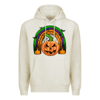 Oatmeal Heather halloween rainbow Premium Hoodie - JahusDesignShop