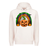 Pale Pink halloween rainbow Premium Hoodie - JahusDesignShop