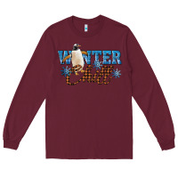 Burgundy Winter Chill Penguin Long Sleeve Tee - LillyAllenDesigns