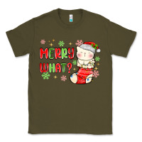 Army Green merry what christmas cat Classic Tee - MaliasSmallBusiness