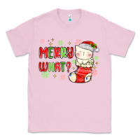 Bubblegum Pink merry what christmas cat Classic Tee - MaliasSmallBusiness