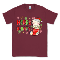 Burgundy merry what christmas cat Classic Tee - MaliasSmallBusiness