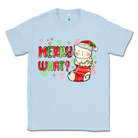 Dusty Blue merry what christmas cat Classic Tee - MaliasSmallBusiness