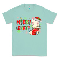 Seafoam merry what christmas cat Classic Tee - MaliasSmallBusiness