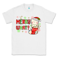 White merry what christmas cat Classic Tee - MaliasSmallBusiness