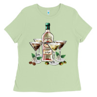 Matcha martini glasses and martini bottle Ladies Tee - AdoDesignShop