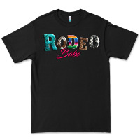 Black rodeo babe turquoise serape cowhide leopard Premium Tee - Artiststas