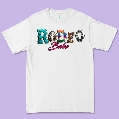 Rodeo Babe Turquoise Serape Cowhide Leopard Premium Tee Designed By Artiststas