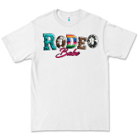 White rodeo babe turquoise serape cowhide leopard Premium Tee - Artiststas