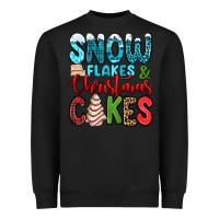 Black snow flakes and Christmas cakes Heavyweight Sweatshirt - Jasminsmagicworld