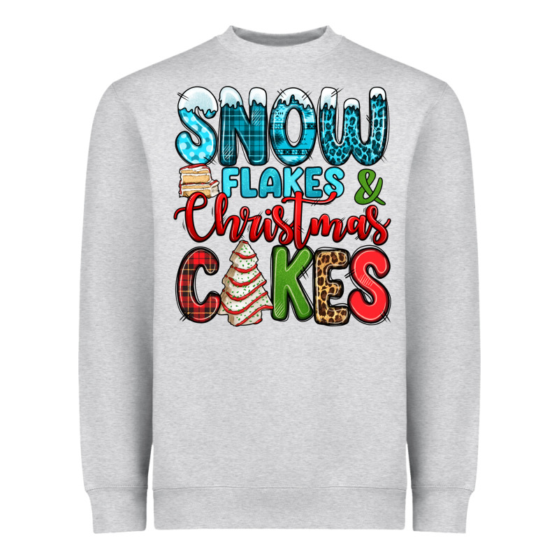 Snow Flakes And Christmas Cakes Heavyweight Sweatshirt by Jasminsmagicworld | Teevron