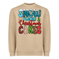 Mushroom snow flakes and Christmas cakes Heavyweight Sweatshirt - Jasminsmagicworld