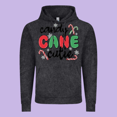 Candy Cane Cutie Vintage Hoodie Designed By Maliassmallbusiness