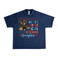 Navy i'm not just a daddy's little girl Urban Heavy Tee - MaliasSmallBusiness