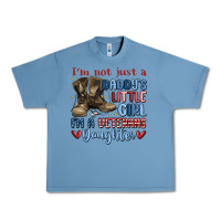 Pebble Blue i'm not just a daddy's little girl Urban Heavy Tee - MaliasSmallBusiness