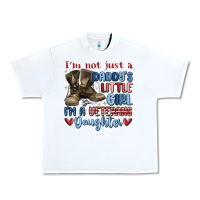White i'm not just a daddy's little girl Urban Heavy Tee - MaliasSmallBusiness