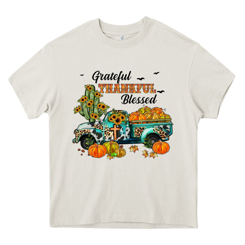 Grateful Thankful Blessed Heavy Core Tee by JahusDesignShop | Teevron