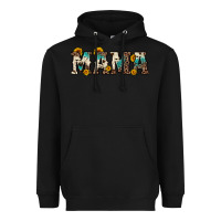 Black mama sunflower leopard Heavyweight Hoodie - OliviaCreatesArt